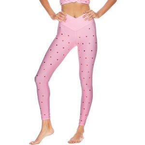 Brand new BEACH RIOT SPORT - Metallic Heart Dotty Leggings